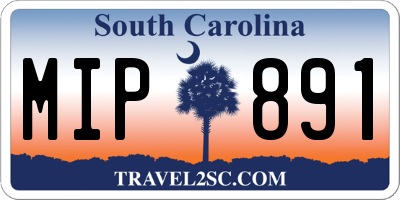 SC license plate MIP891