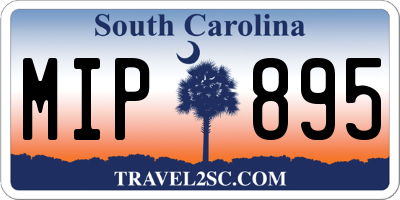 SC license plate MIP895