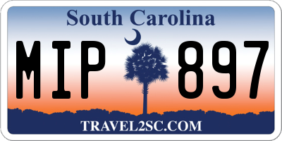 SC license plate MIP897