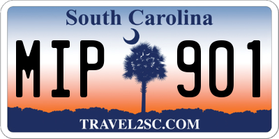 SC license plate MIP901