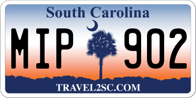 SC license plate MIP902