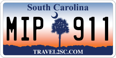 SC license plate MIP911