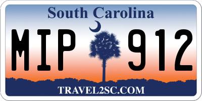 SC license plate MIP912