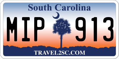 SC license plate MIP913