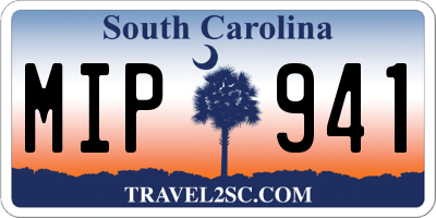 SC license plate MIP941