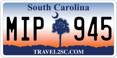 SC license plate MIP945