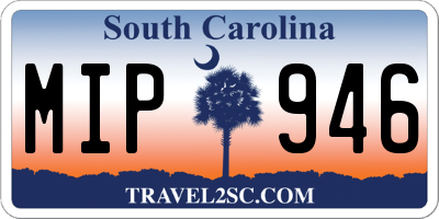 SC license plate MIP946