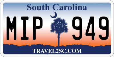 SC license plate MIP949