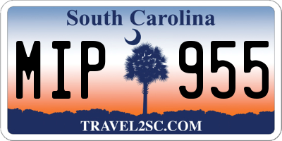 SC license plate MIP955