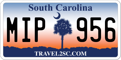 SC license plate MIP956