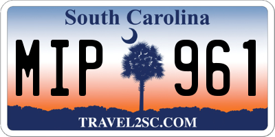 SC license plate MIP961