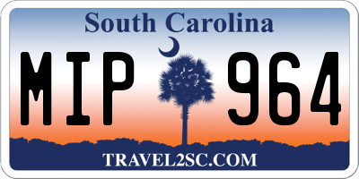 SC license plate MIP964