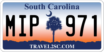 SC license plate MIP971
