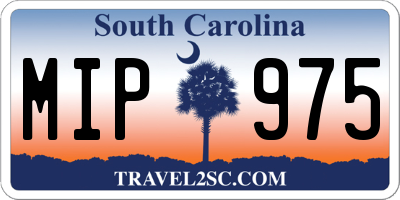 SC license plate MIP975