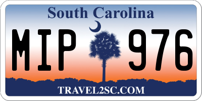 SC license plate MIP976