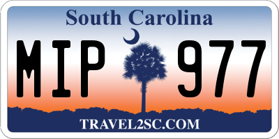 SC license plate MIP977