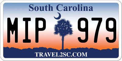 SC license plate MIP979