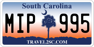 SC license plate MIP995