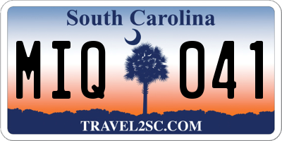 SC license plate MIQ041