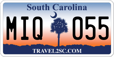 SC license plate MIQ055
