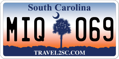 SC license plate MIQ069