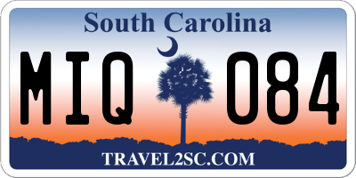 SC license plate MIQ084