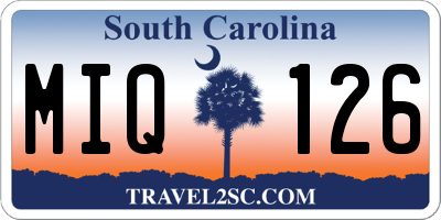 SC license plate MIQ126