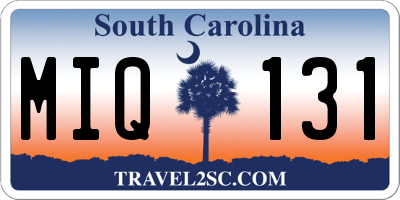 SC license plate MIQ131