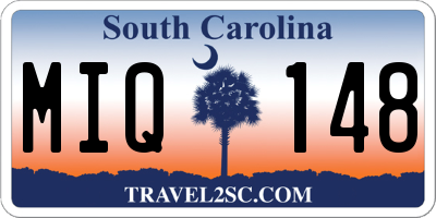 SC license plate MIQ148