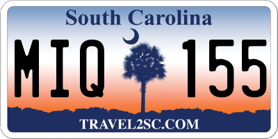 SC license plate MIQ155