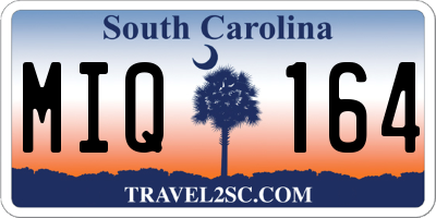 SC license plate MIQ164