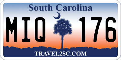 SC license plate MIQ176