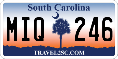 SC license plate MIQ246