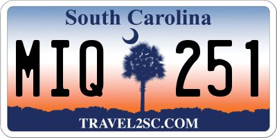 SC license plate MIQ251