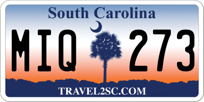 SC license plate MIQ273