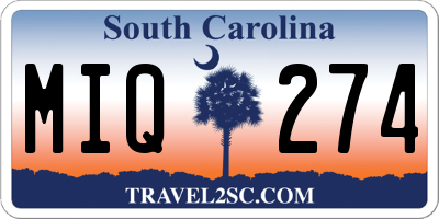 SC license plate MIQ274