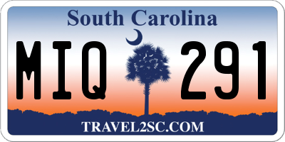 SC license plate MIQ291