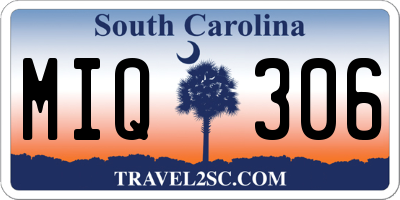 SC license plate MIQ306