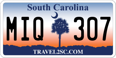 SC license plate MIQ307