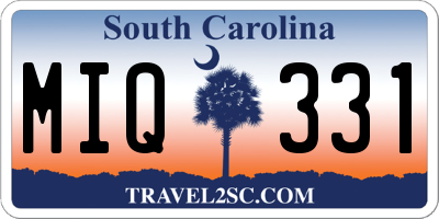 SC license plate MIQ331