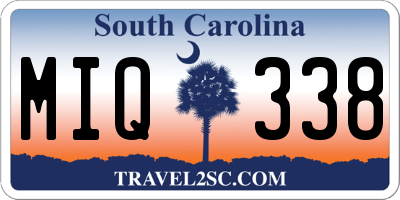 SC license plate MIQ338