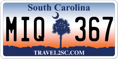SC license plate MIQ367