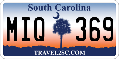 SC license plate MIQ369