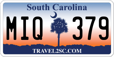 SC license plate MIQ379