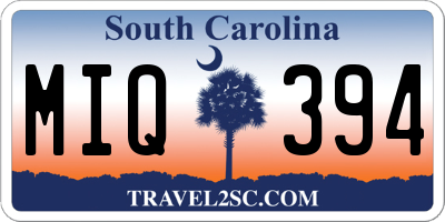 SC license plate MIQ394