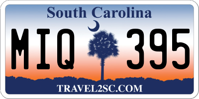 SC license plate MIQ395