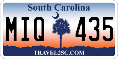 SC license plate MIQ435
