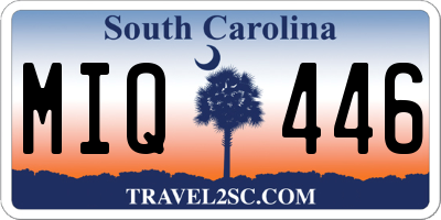 SC license plate MIQ446
