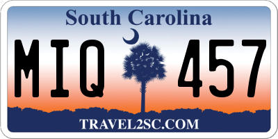 SC license plate MIQ457