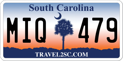 SC license plate MIQ479